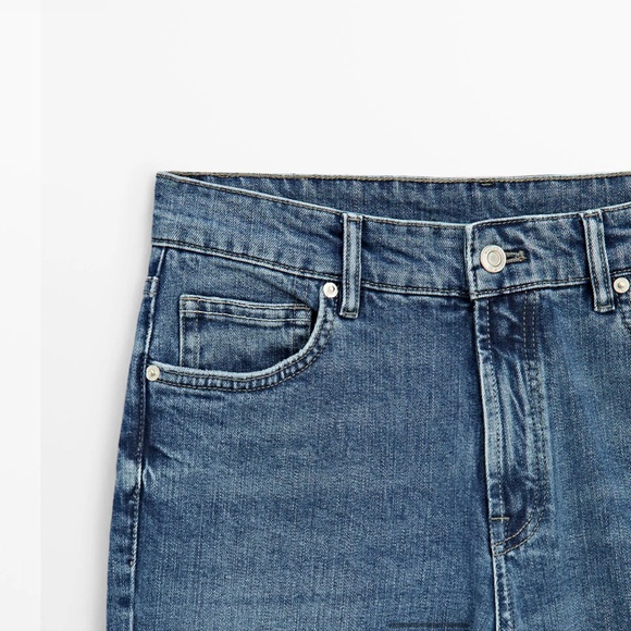 MASSIMO DUTTI SLIM FIT MID-RISE CROPPED JEANS SIZE 10 NWT $99.90 Online now! - Picture 6 of 11